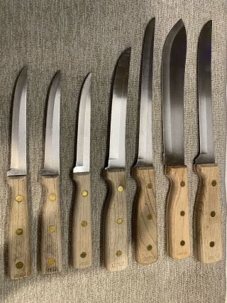 Great Blades Carvel Hall Vintage 7 Pc Knife Set Made In Japan
