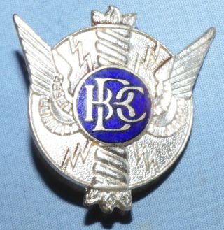 Vintage Bbc British Broadcasting Company Enamel Badge With Lugs By J Pinches