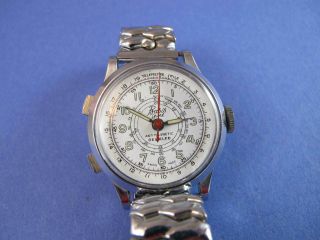 Basis Sport Mens Vintage Military Dial Chronograph Watch
