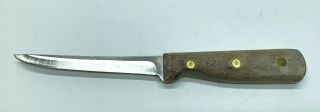 Vintage Chicago Cutlery 5” Stainless Steel Knife 62s Wood Handle