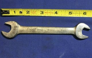 Vintage 1928 ? Blue Point 1618 1/2 " - 9/16 " Open End Wrench 6 " Long