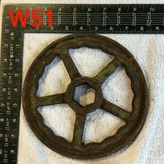 Vintage Industrial Metal Wheel Valve Handle Steam Punk 8 1/4 Inch