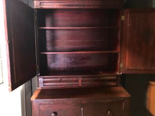 Antique Empire Bookcase Secretary Desk 4