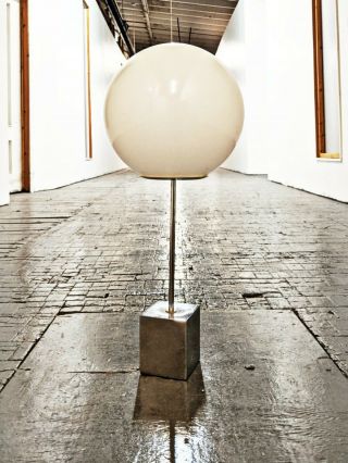 Robert Sonneman Chrome Lollipop Globe Lamp