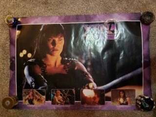 1998 Vintage Xena With Sword Poster 24 X 36