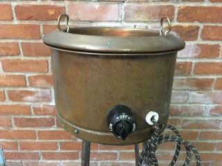 Antique Thomas Mills Bros.  Copper Candy Chocolate Double Boiler Melting Pot