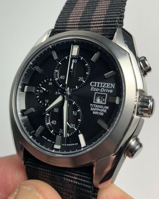 Citizen Titanium Sapphire Eco - Drive Mens Chronograph Watch
