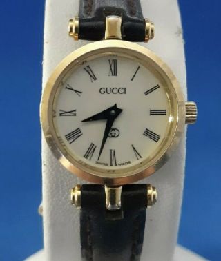 Vintage Gucci Ladies Watch Stackable 8mm Gold Plated 100 Authentic &