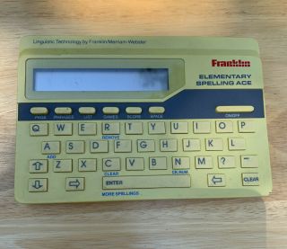 Vintage 1989 Franklin Elementary Spelling Ace Model Es - 90 No Batteries