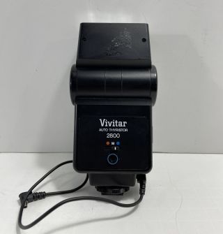 Vtg Vivitar Auto Thyristor 2800 Universal Flash Fits Nikon Pentax Canon Cameras