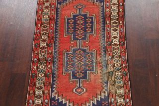 3x5 Vintage Tribal Hamedan Area Rug Hand - knotted Geometric Oriental Wool Carpet 3