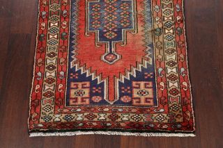3x5 Vintage Tribal Hamedan Area Rug Hand - knotted Geometric Oriental Wool Carpet 5