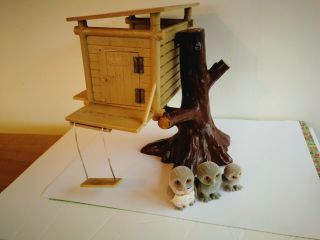 Vintage Sylvanian Families Tree House With Owls