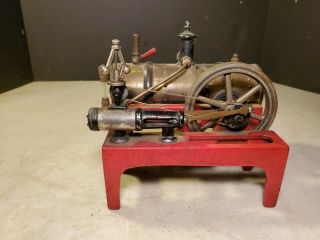 Antique WEEDEN Toy Steam Engine Cast Iron Base - Example Patina 2