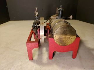 Antique WEEDEN Toy Steam Engine Cast Iron Base - Example Patina 3