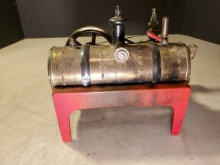 Antique WEEDEN Toy Steam Engine Cast Iron Base - Example Patina 4
