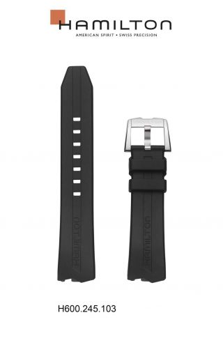 Hamilton Ventura Elvis80 Rubebr Watch Band Strap H600245103