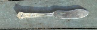 Vintage Alvin Morning Glory Sterling Silver Butter Knife Flat 5 5/8 Inches Long