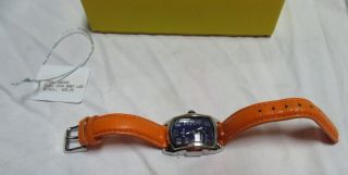 Invicta Royal Blue Baby Lupah Model No.  IN2004 Orange Leatherband Ladies Watch 2