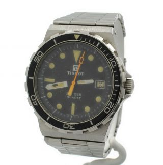 Vintage Tissot Pr 516 Mens Quartz Wristwatch Black Illuminated Dial 10295 - 5