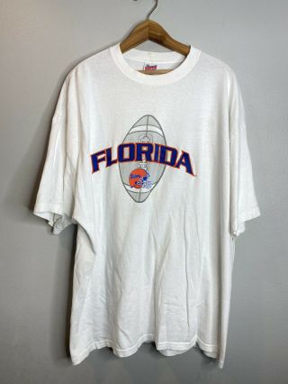 Vintage Ncaa Football Florida Gators T - Shirt Sz 2xl White
