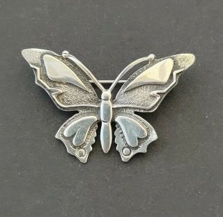 Vintage Solid 925 Sterling Silver Butterfly Designer Brooch Hallmarked Rare Gift