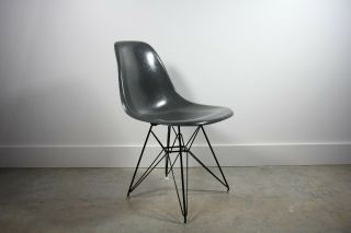 Vintage Herman Miller Eames Shell Chair Grey Eiffel Base Mid Century Modern