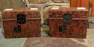 Ww2 Matching Set German 1941 & 1942 Field Phones W/ Bakelite Cases Antique Dated