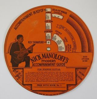 Vintage Nick Manoloff’s Modern Accompaniment Guide Spanish Guitar Copyright 1935