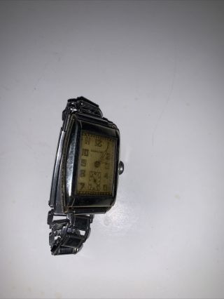 Vintage Men ' s Hamilton 17 Jewels 987 - F Wrist Watch Kreisler Band Silver 2