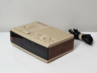Vintage Sony Dream Machine Icf - C5w Wood Digital Alarm Clock Am Fm Radio -