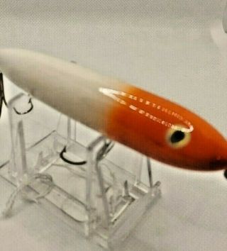 Old Lure Heddon Zara Spook Lure In Red/white For Topwater Bass Fishing.