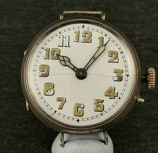 Wilsdorf and Davies (Rolex) military trench watch silver 1915 spares/repair. 2