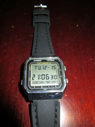 Rare Vintage Casio Tc 600 (119) Lcd Touch Sensor Watch Made In Japan