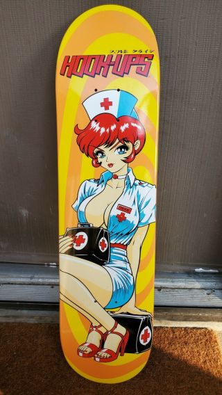 Vintage Hook Ups Skateboard Deck Nurse Trixie Jk Industries Birdhouse