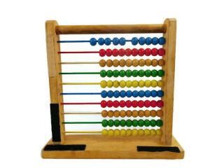 Vintage Classic Melissa and Doug Abacus Wooden Counting Developmental Toy Beads 3