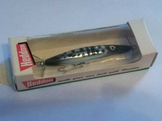 Vintage Heddon Flutter Fishing Lure Nos Box Rare Color Wood Spinners