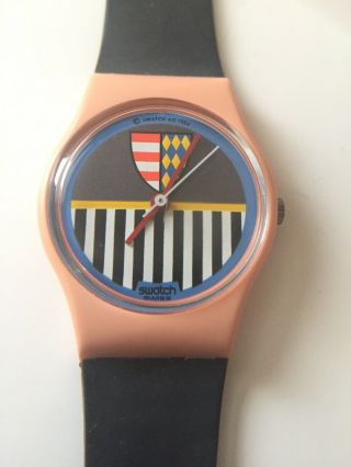 1986 Vintage Swatch Watch VALKYRIE Ladies Swiss Quartz Plastic 3