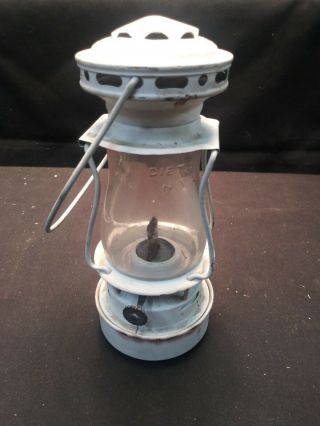 Antique - Vintage - Dietz Sport Scout Skaters Lantern Lamp White N.  Y.  U.  S.  A.