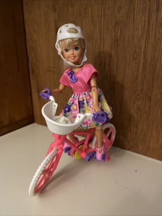1996 Vintage Barbie Bicyclin Stacie Bike Doll Helmet,  Mattel Articulated Doll