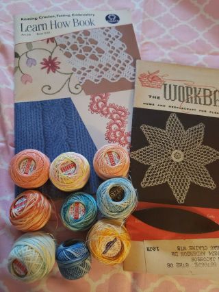 Vintage Tatting Shuttle Thread And Patterns