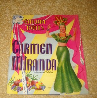 1942 Carmen Miranda Uncut Paper Dolls