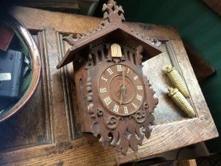 antique black forest Cuckoo Clock all complete & in order 3