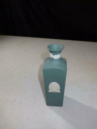 Vintage Wedgwood Sage Green,  Box Jaspar Pottery 1759 - 1934 Bud Vase Square Sq