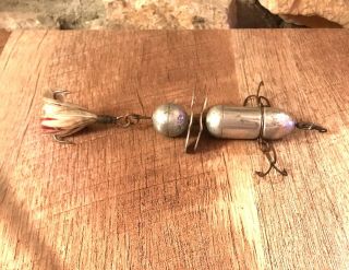 Early 1902 Vintage Shakespeare Baby Revolution Minnow Fishing Lure Very Tough