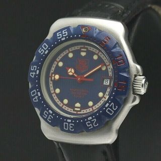 Tag Heuer Watch 370.  508 Formula 1 Blue Quartz 18k Gold Plated Date T2190