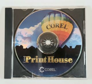 Vintage Corel Print House For Windows Cd.  Runs On Windows 95 And Ibm Pc 486 Dx