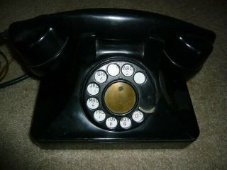 Vintage Circa 1960 The North Electric Man.  Co.  Rotary Dial Desk Telephone
