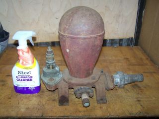 Antique 14 " Tall Cast Iron Hydraulic Water Ram Pump,  Complete