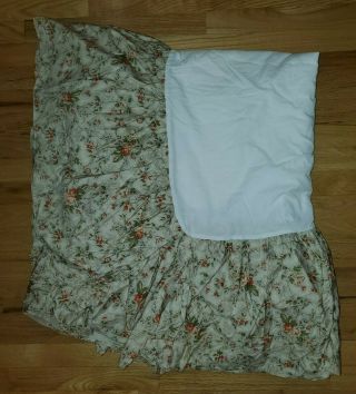 Rare Vintage Ralph Lauren Cole Brook Floral Bed Skirt Dust Ruffle - King